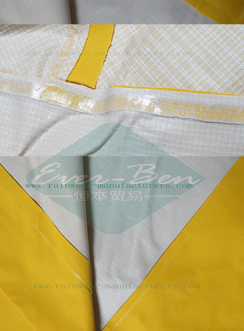 Strong reusable pvc rain gear insde seams